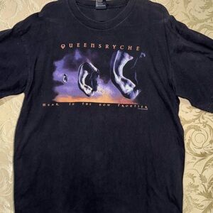 Vtg Queensrÿche Black Graphic Tee